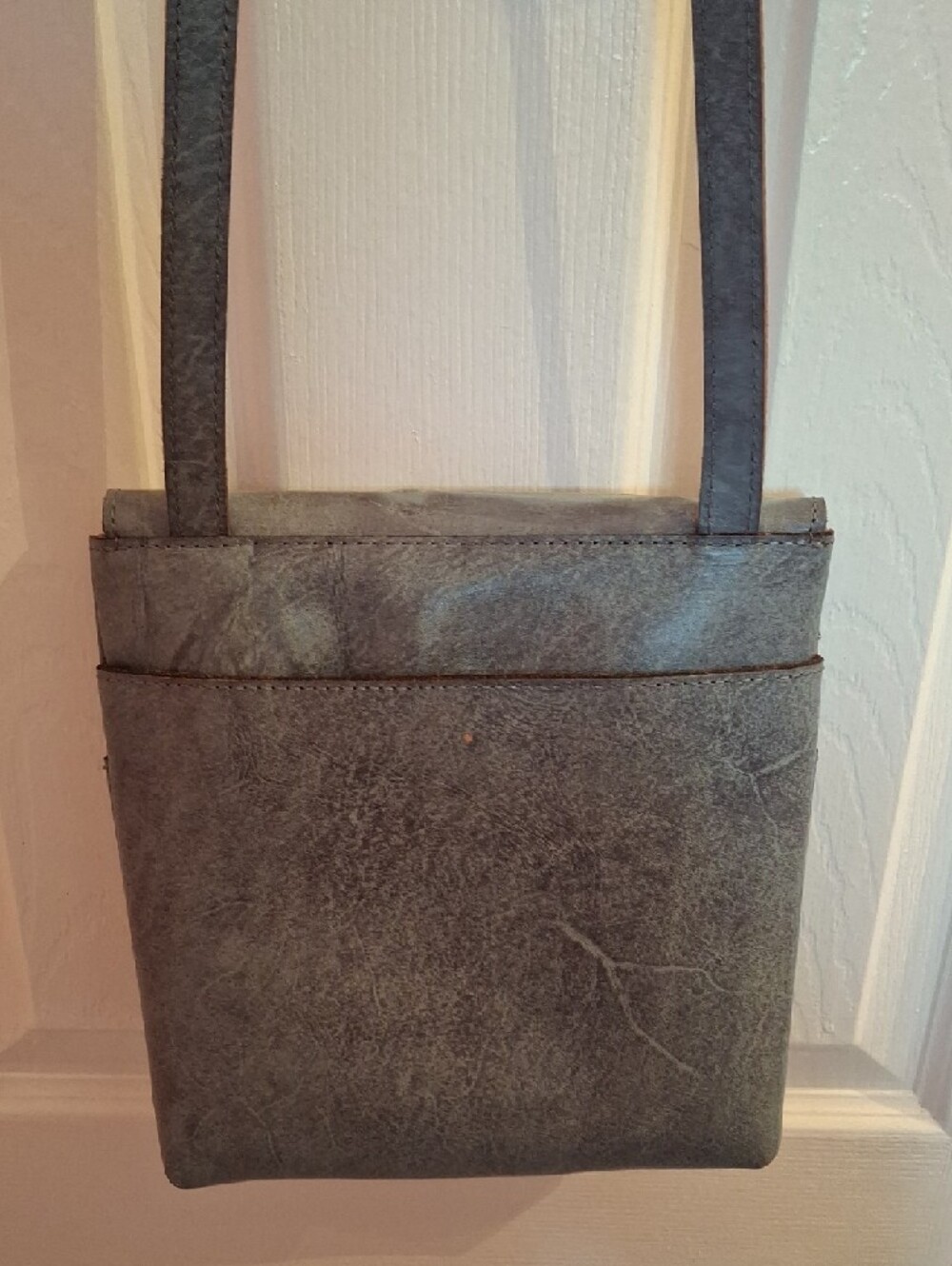 Patricia Nash Blue Tooled Leather Crossbody Bag - Picture 2 of 9